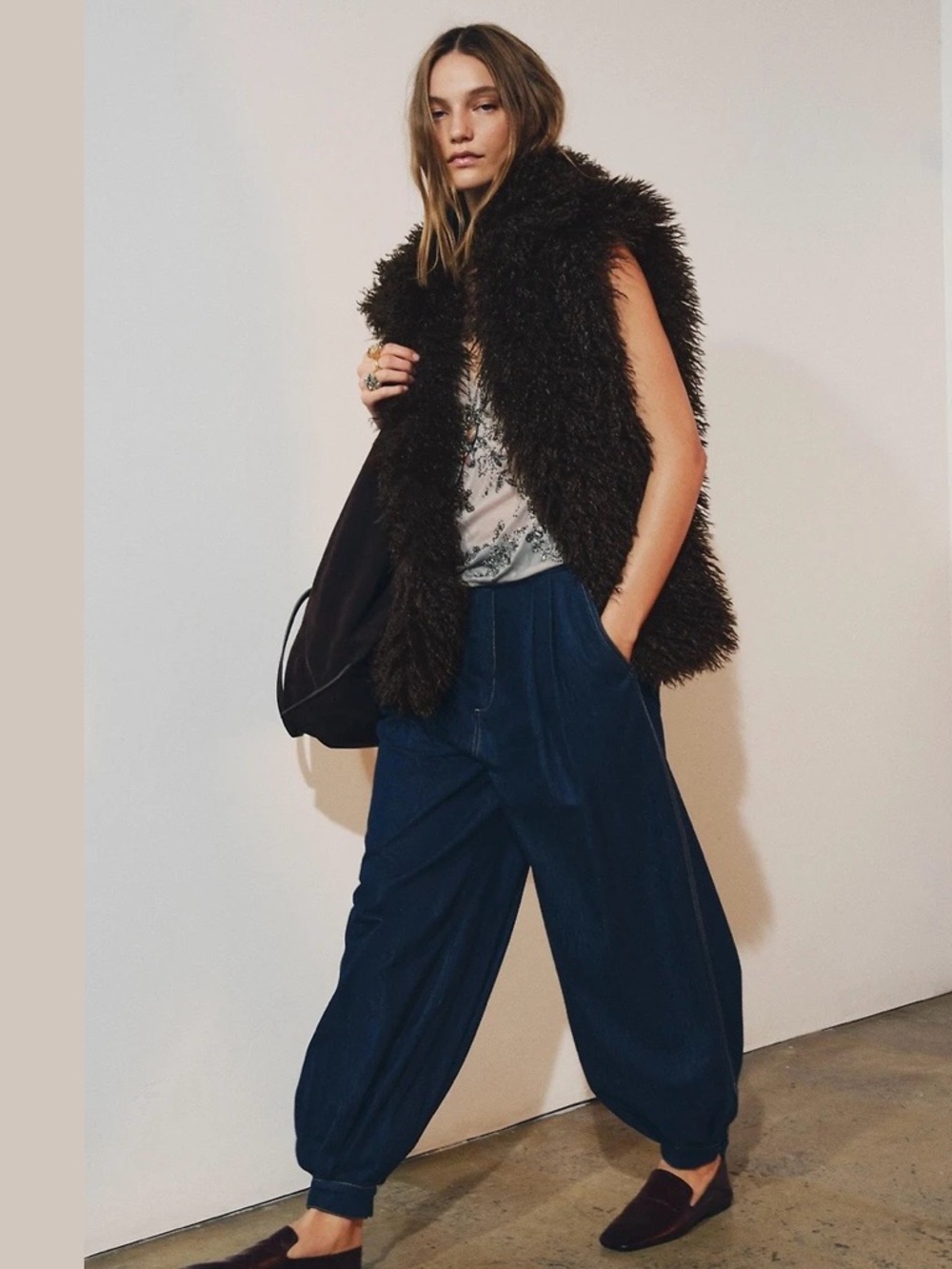Zara Balloon Denim Pants